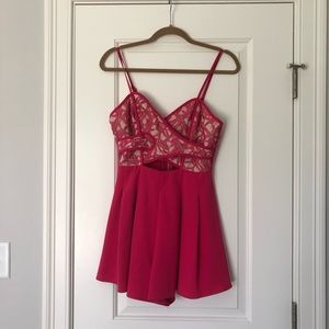 LUXXEL Sassy Bold Pink Romper!